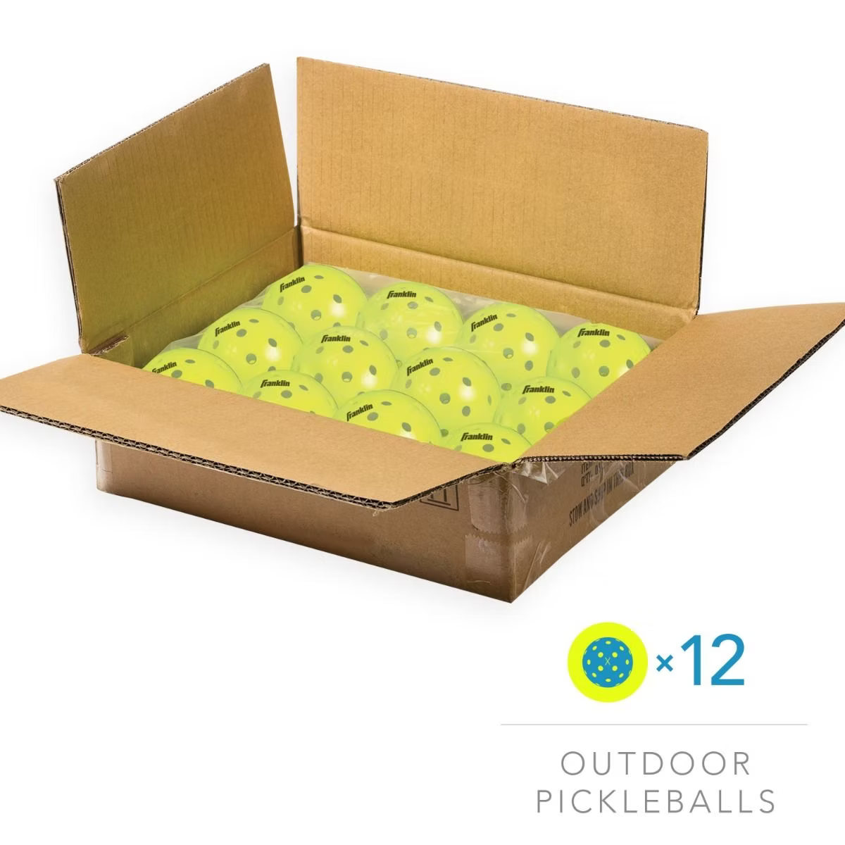 Franklin X-40 Outdoor Pickleballs (12-Pack Bulk)