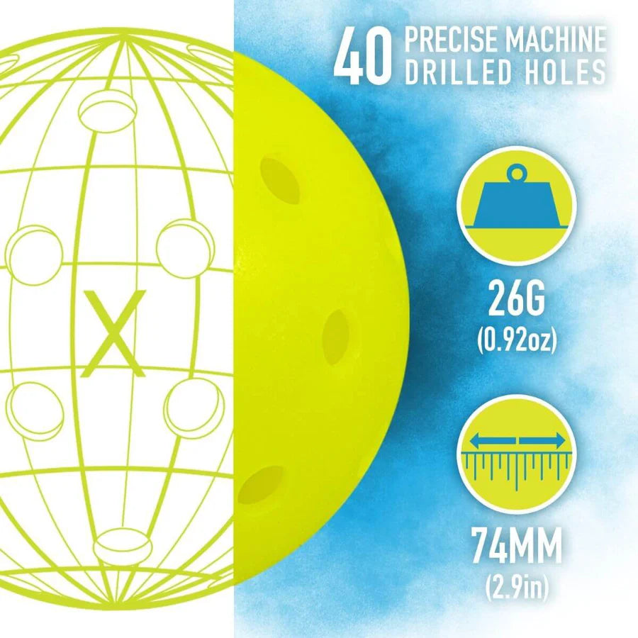 Franklin X-40 Outdoor Pickleballs (12-Pack Bulk)