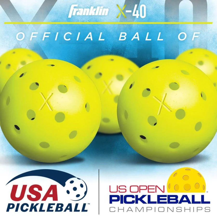 Franklin X-40 Outdoor Pickleballs (12-Pack Mesh Bag)