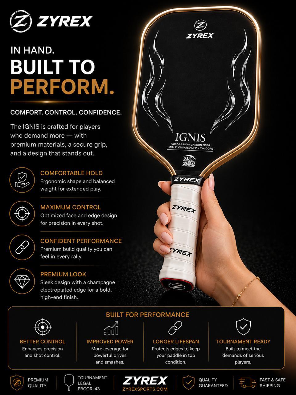 Zyrex Ignis Pickleball Paddle